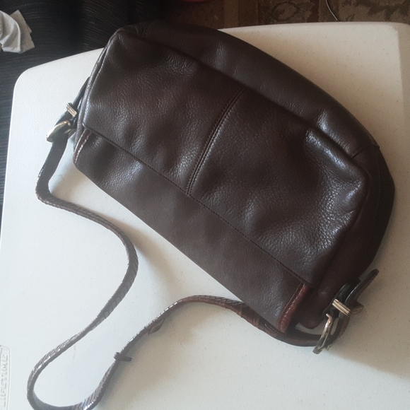 Fossil Brown Leather Shoulder Bag - Picture 3 of 11